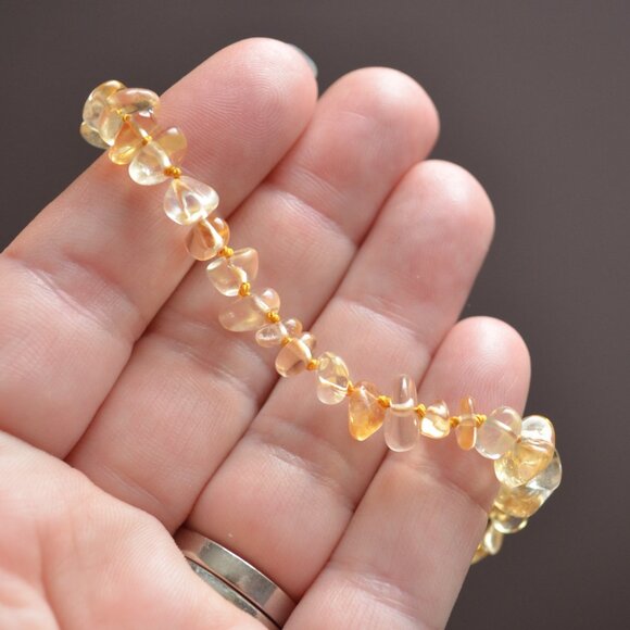 Hand Knotted Citrine Gemstone Bracelet - Picture 10 of 13